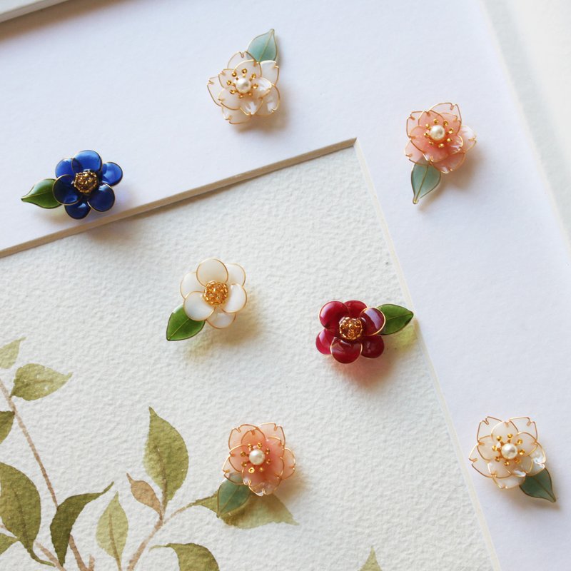 【福袋】 花朵口罩磁石 口罩扣 三入福袋组 - 口罩 - 树脂 多色