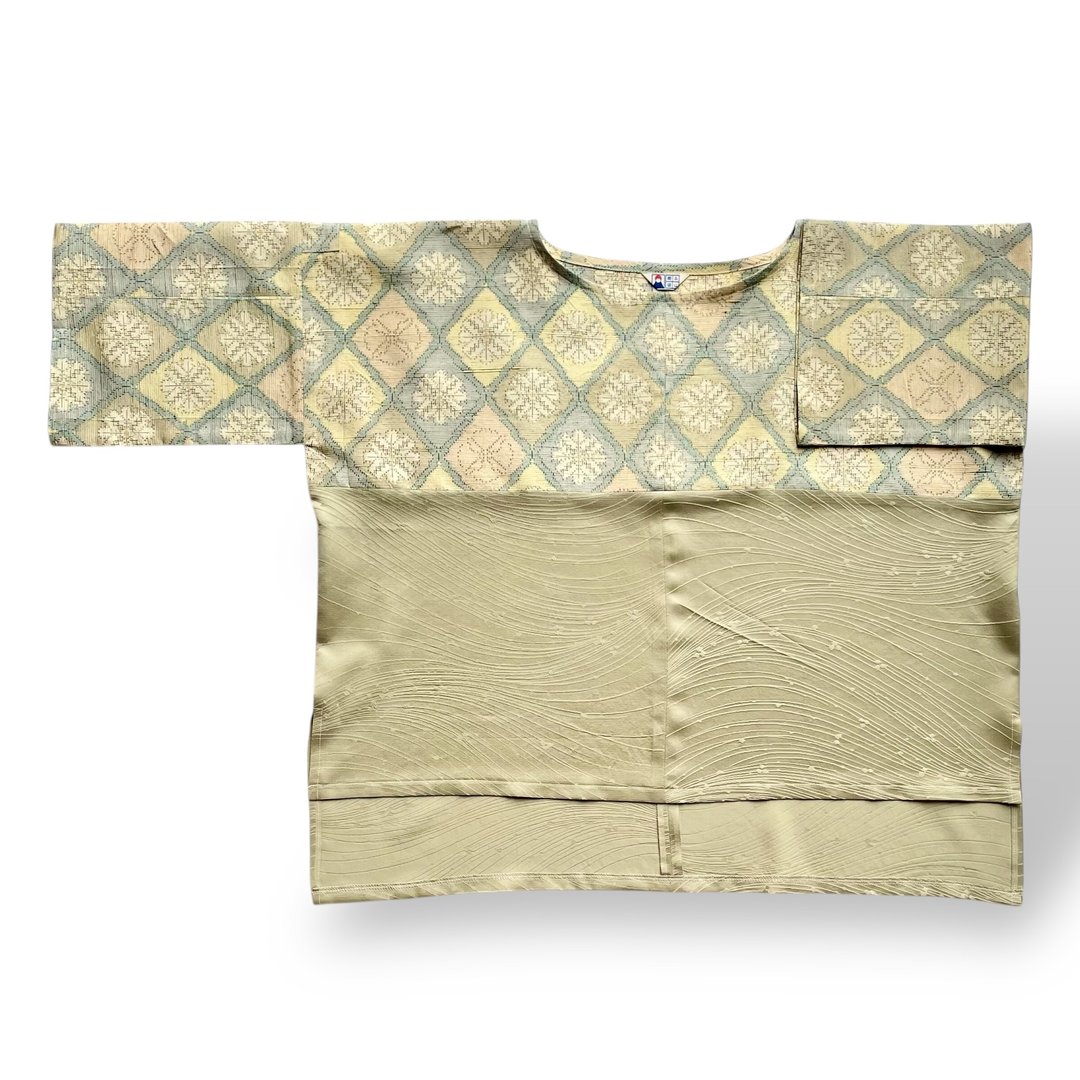 Pinkoi 代购 - 方形衬衫【含运】和服改造 七分袖 黄色 - 女装上衣 - 棉 黄色