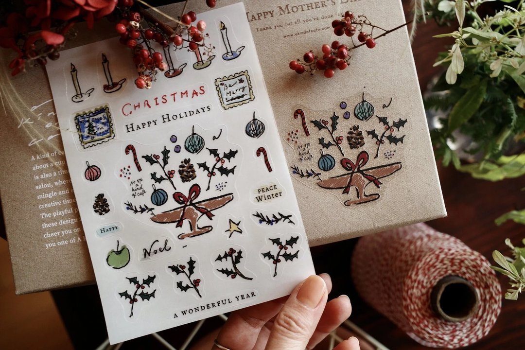 【什物】限定 | 圣诞快乐MerryXmas手帐系列割型贴纸 - 贴纸 - 塑料 多色