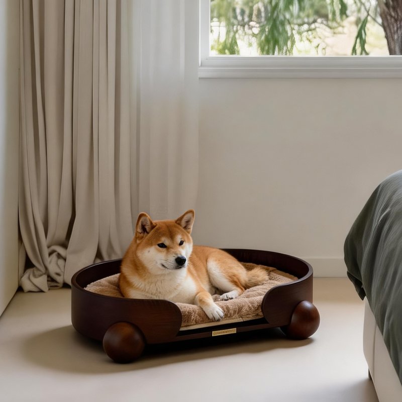 【抱抱窝 - 椭圆】加大空间 让毛孩拥有更舒适的怀抱 - 床垫/笼子 - 木头 咖啡色