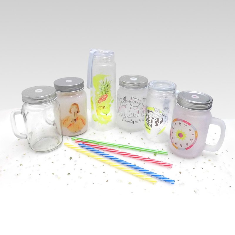 定制化 梅森杯 订制 玻璃杯 直身玻璃瓶 梅森罐 宣传礼赠品 订做 - 玻璃杯 - 玻璃 