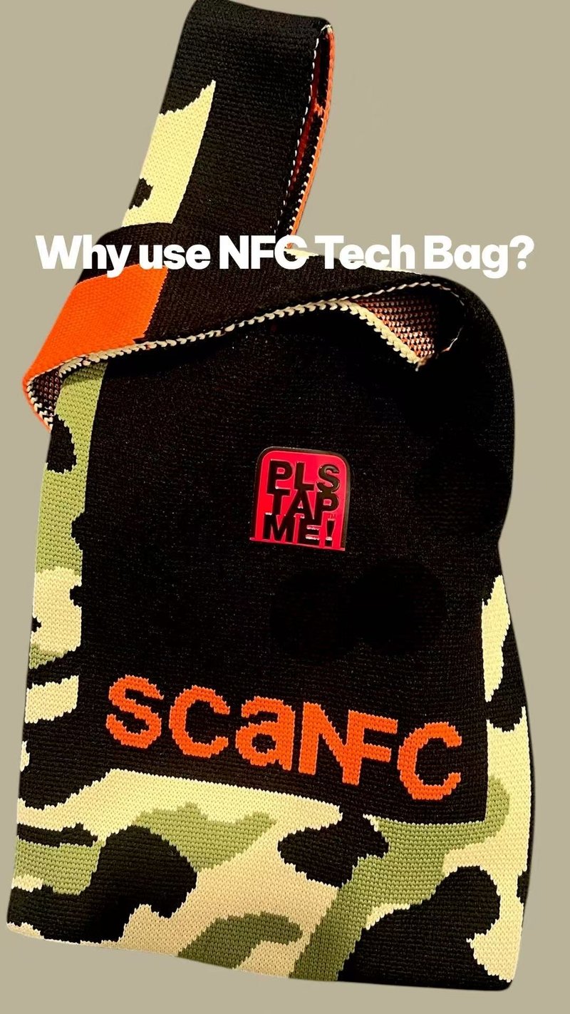 SCANFC NFC 针织手挽袋 双面自家设计迷彩款 - 手提包/手提袋 - 其他材质 