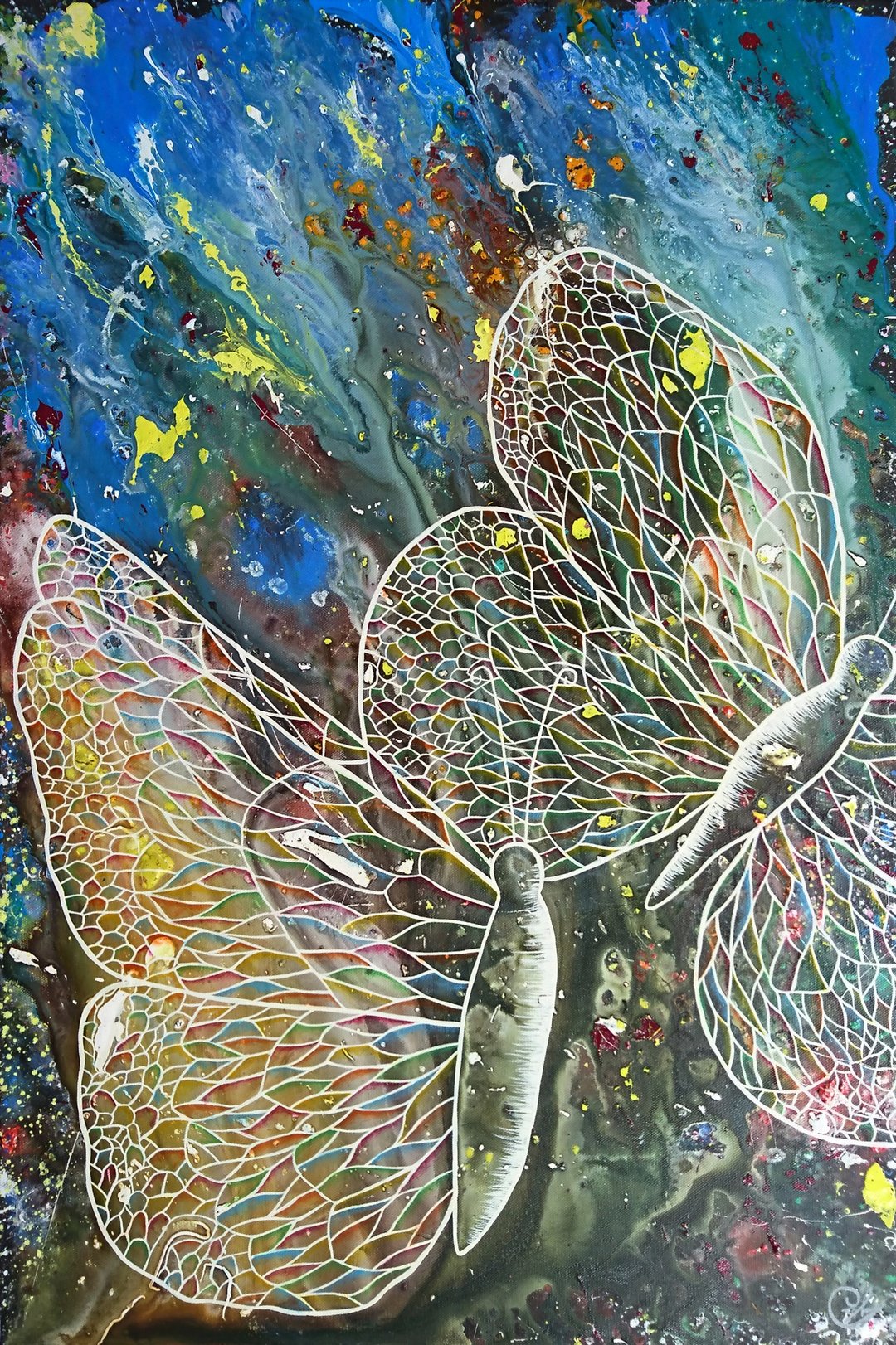 蝴蝶绘画－尽情地跳舞吧  亲爱的 - 海报/装饰画/版画 - 棉 多色