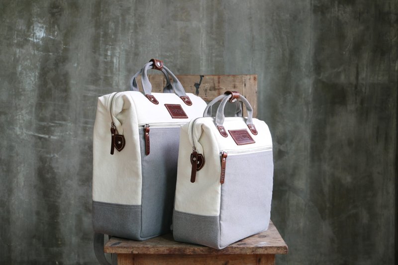 BAG PACK : BAG BREAD : EARL GREY - 后背包/双肩包 - 棉 灰色