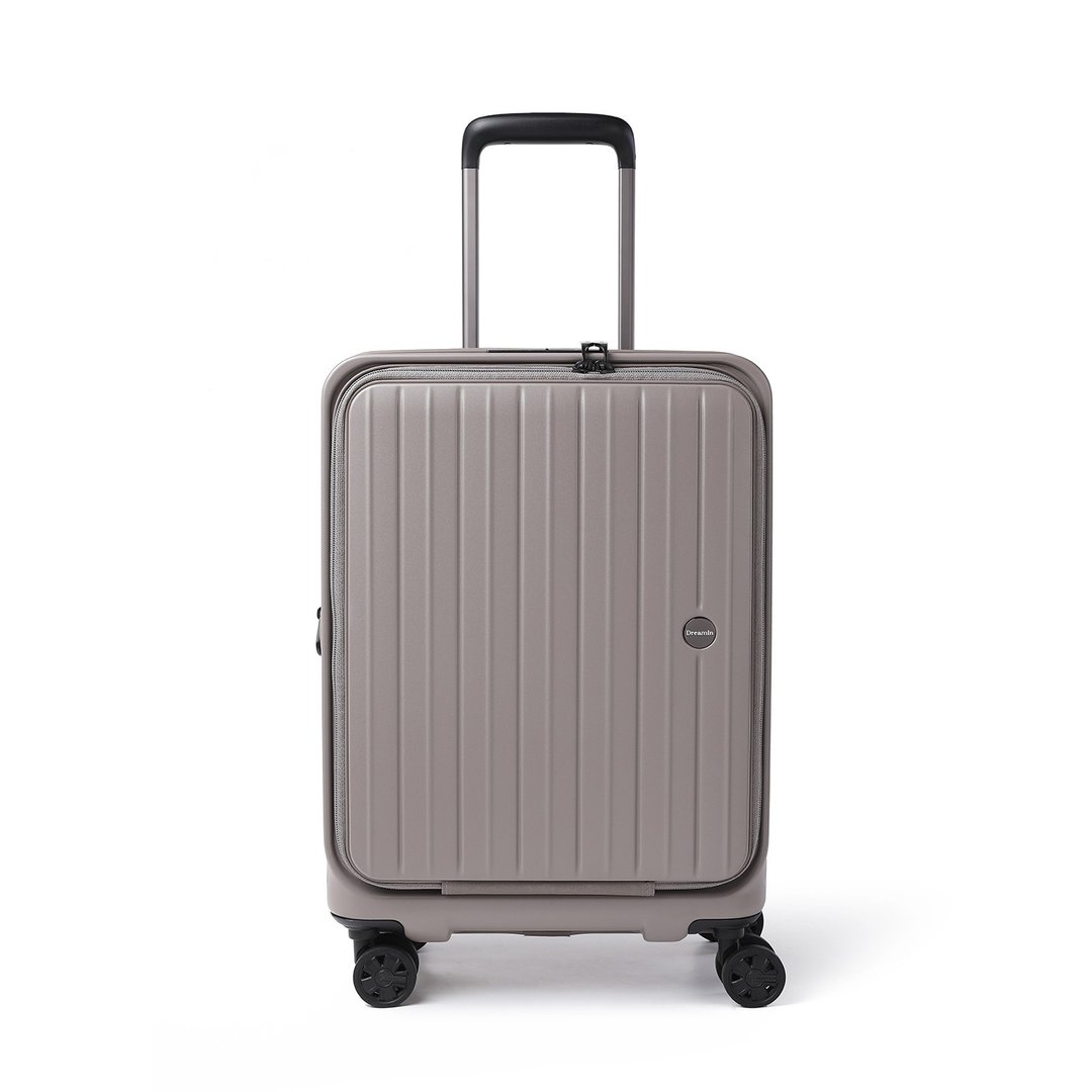 Air 轻量 PC 20 寸前开廉航登机箱 行李箱日本静音轮 YKK 拉链 - 晨雾灰 - 行李箱/行李箱保护套 - 塑料 灰色