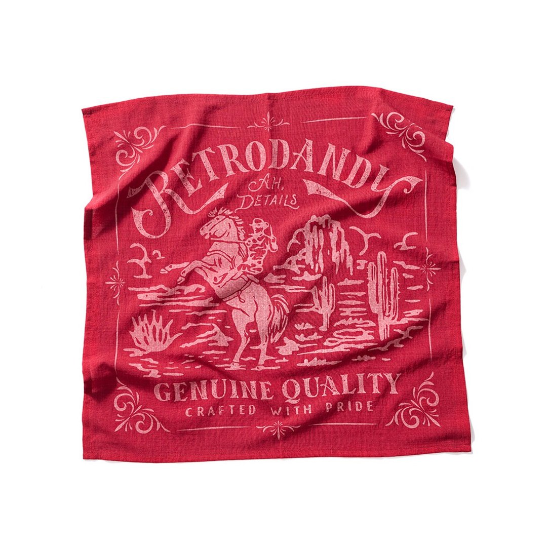 Cowboy Bandana - 酒红 Burgundy - 手帕/方巾 - 棉．麻 