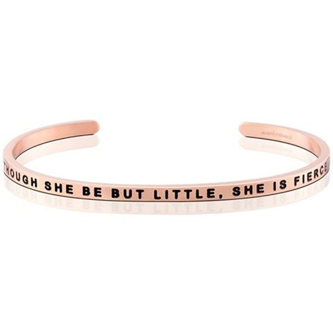 Mantraband悄悄话手环- Though she be but little She is fierce - 手链/手环 - 其他金属 多色
