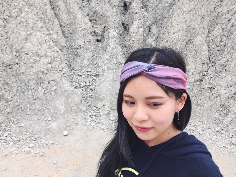 极光 好烦小姐 宽版发带 双色 - 发饰 - 棉．麻 紫色