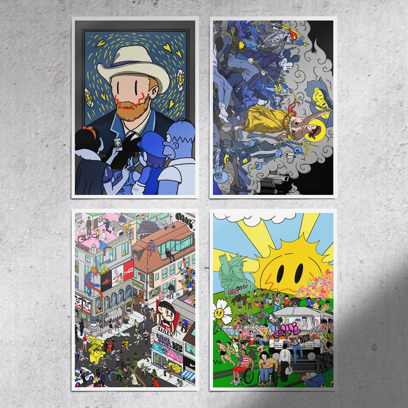 【DAIV】明信片四入组 - 海报/装饰画/版画 - 纸 蓝色