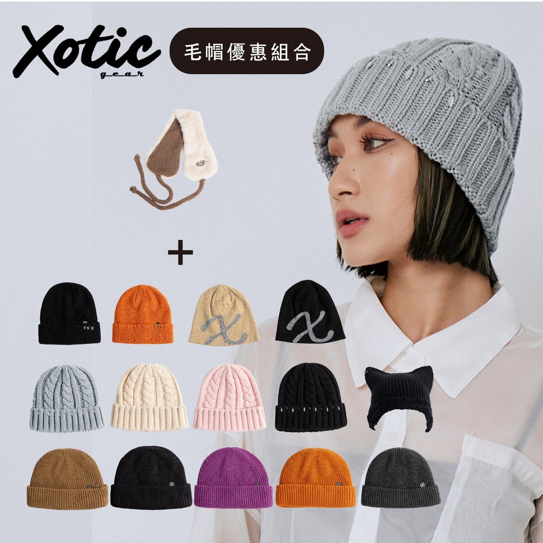 【福袋】毛帽优惠组 +仿羔羊绒双面耳罩 毛帽 耳罩 - 帽子 - 其他材质 黑色