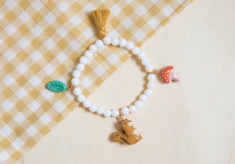 松鼠 森林 粒粒弹性手链 - 手链/手环 - 粘土 