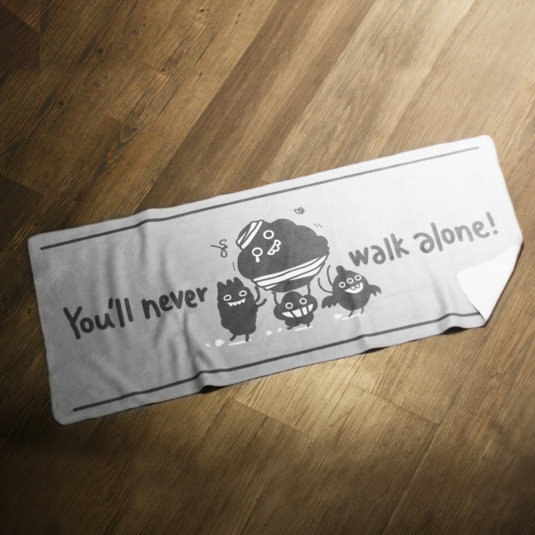 You'll Never Walk Alone 灰色运动款毛巾 - 毛巾浴巾 - 棉 灰色