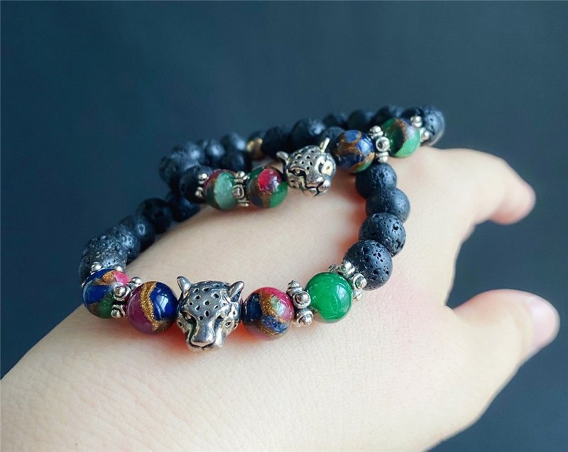 情侣 手链 时光不老 我们不散 礼物 天然石 水晶 男女手练 情侣款 - 手链/手环 - 水晶 黑色