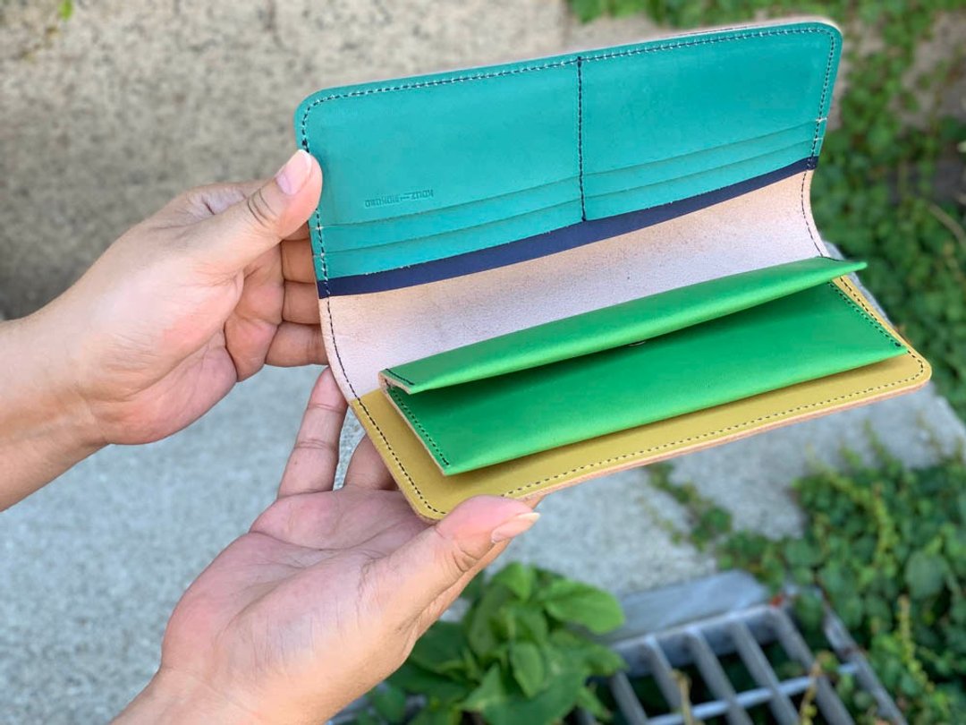 Crazy MIX long flat wallet from LONG toy box Second wallet LFW-RNYTG-N - 皮夹/钱包 - 真皮 红色