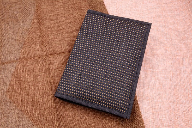 【纸布家】包边书套、书衣、手帐套、笔记本套 (A5/G16K) 格纹黑 - 笔记本/手帐 - 纸 黑色