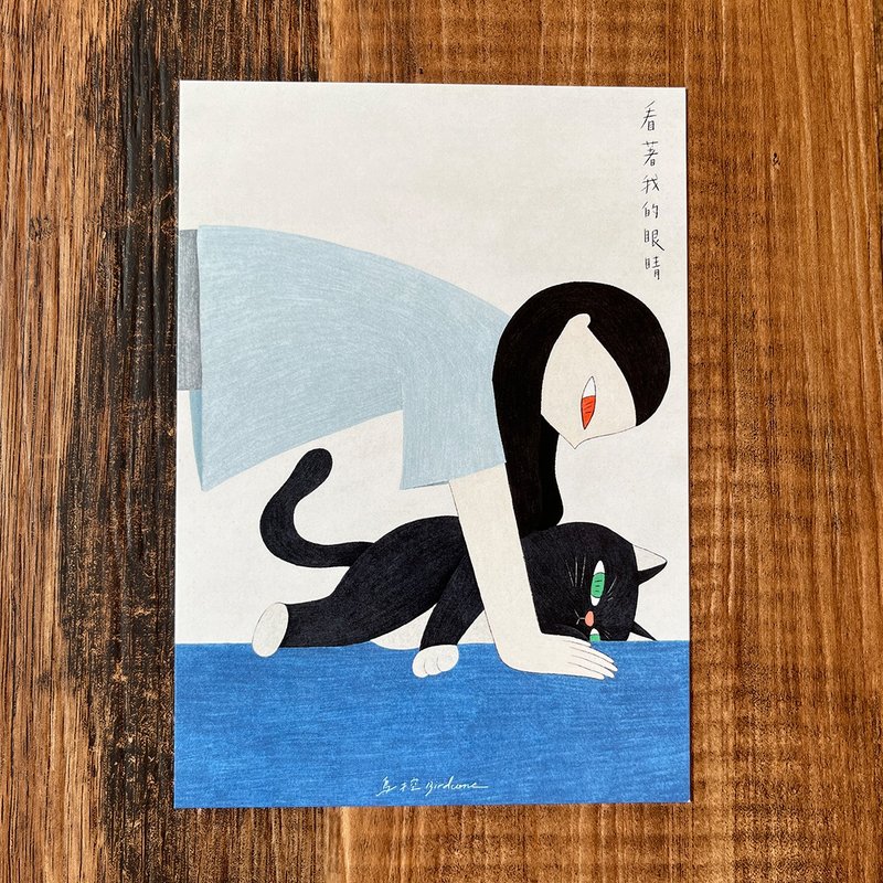 拥抱猫的日子∣看着我的眼睛 / 明信片 - 卡片/明信片 - 纸 