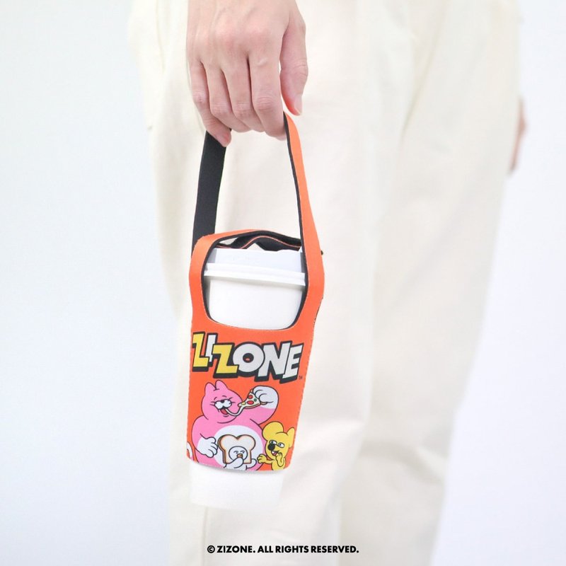 murmur 隔热杯套| ZIZONE (披萨橘) 饮料杯套 - 手提包/手提袋 - 聚酯纤维 橘色