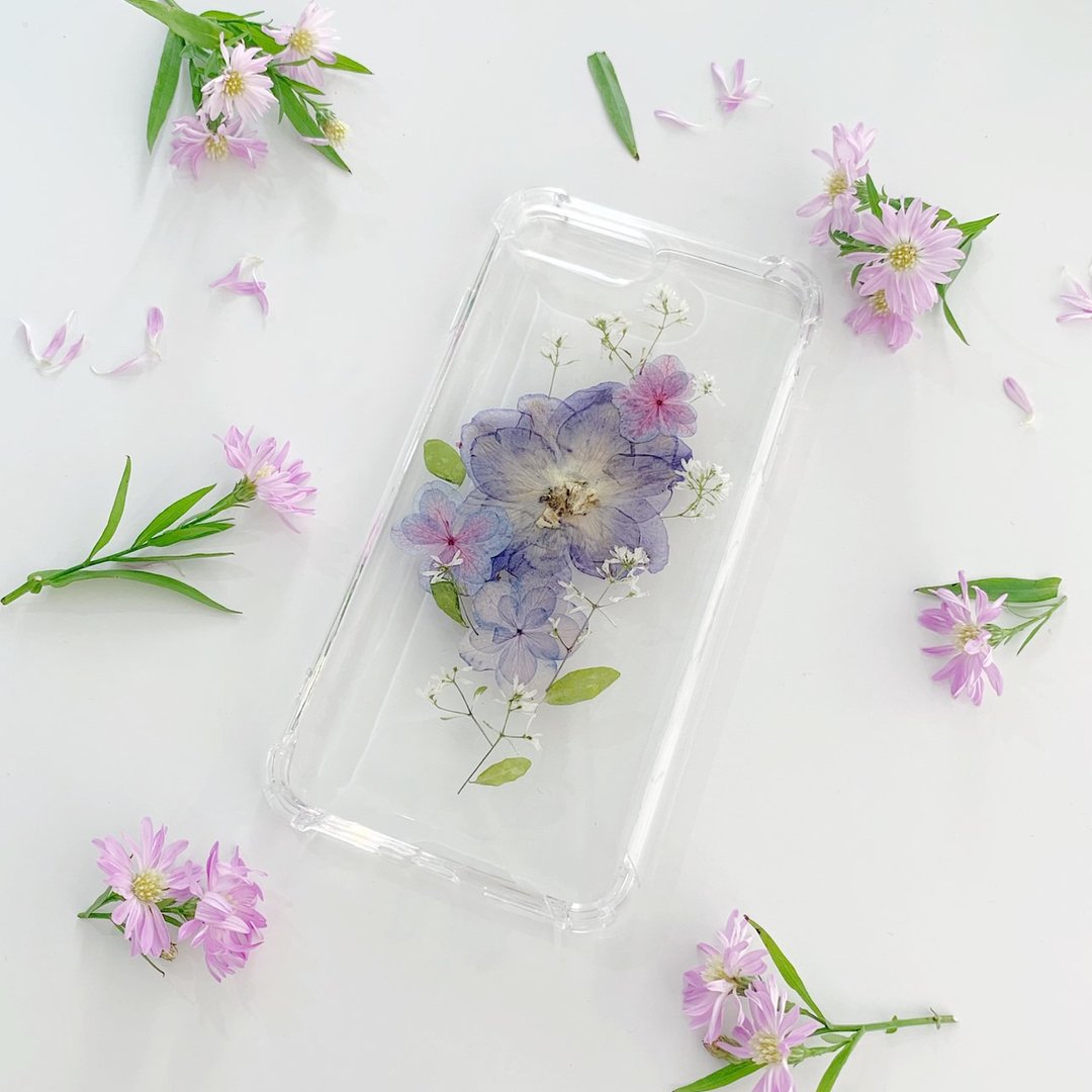 璎珞 莫兰迪色系iPHONE 手机壳 - 手机壳/手机套 - 植物．花 蓝色