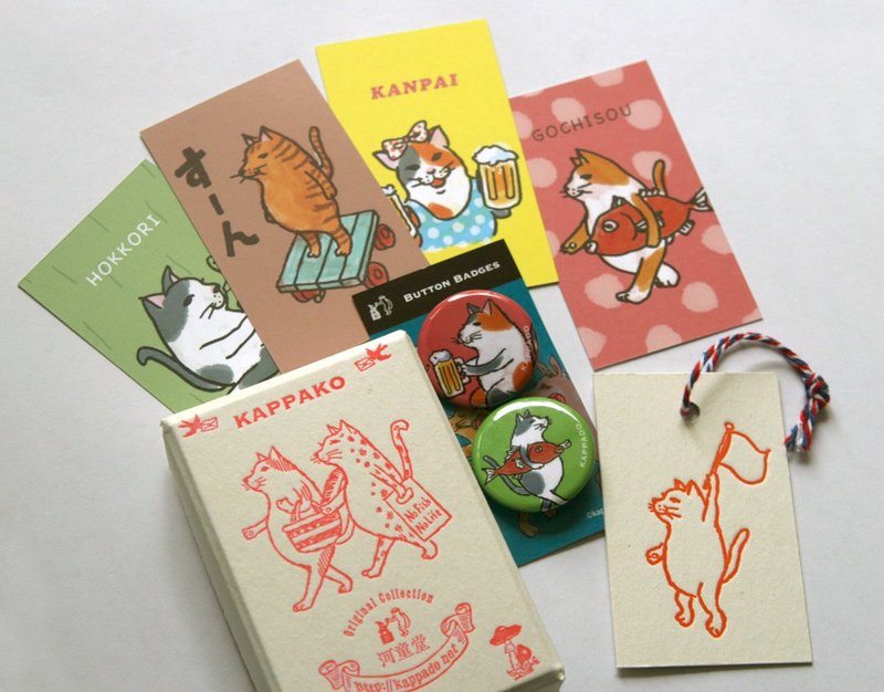 Cat goods set - 卡片/明信片 - 纸 粉红色