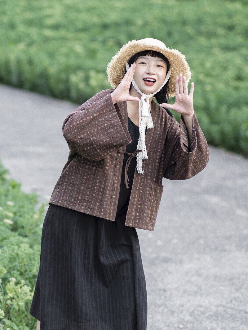日式和风 文艺森系羽织道袍 - 女装上衣 - 其他材质 咖啡色