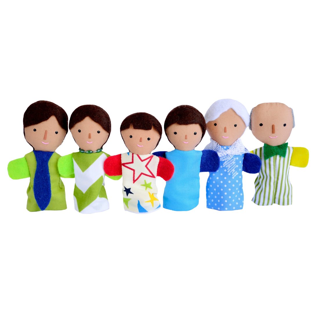 Families of finger puppets / tan skin  - 手工娃娃 -  Handmade - Doll - doll house - 玩具/玩偶 - 其他材质 多色