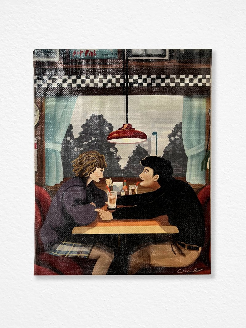 F0号油画布印刷画【互宠互爱 相互依恋】 - 海报/装饰画/版画 - 棉．麻 多色