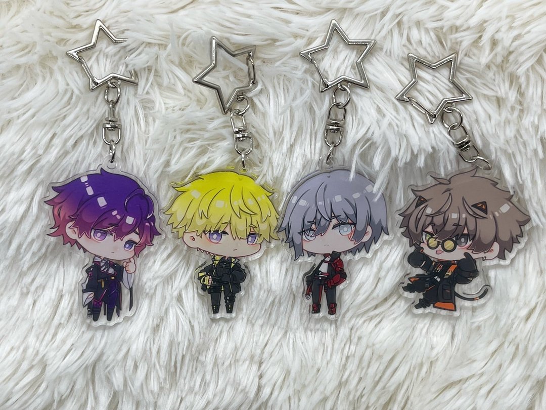 Noctyx from Nijisanji fanart acrylic charm keychain - 钥匙链/钥匙包 - 压克力 