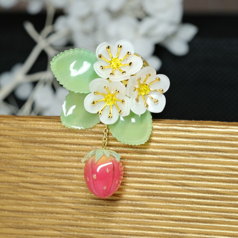 草莓马尾扣【甜美任性】 - 发饰 - 树脂 红色