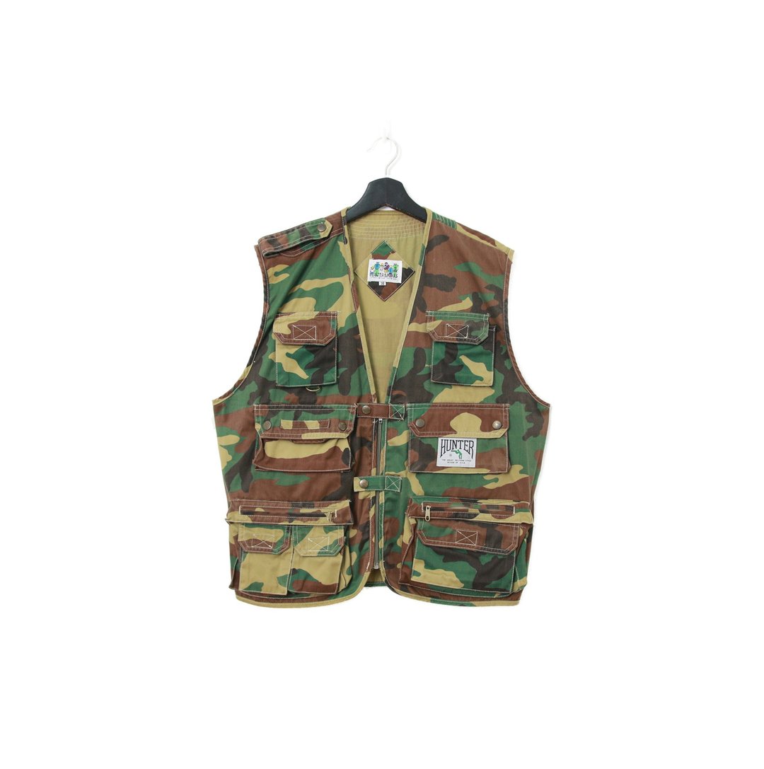 Back to Green-经典钓鱼背心 复古迷彩 多口袋 v-07/vintage vest - 男装背心 - 棉 