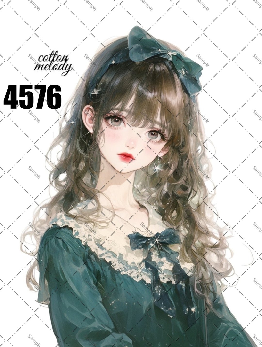 original sticker no.4576 人物贴纸 原创贴纸 原创人物贴纸 装饰贴纸 cotton melody - 贴纸 - 纸 