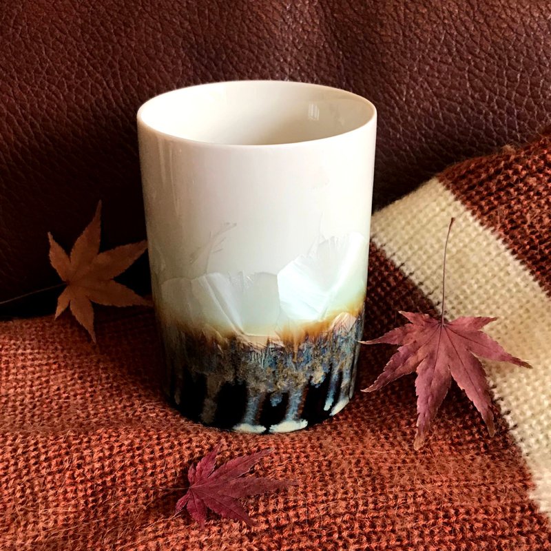 台湾制造 晶花系列 结晶釉杯(浅绿) - 其他杯子 - 瓷 绿色