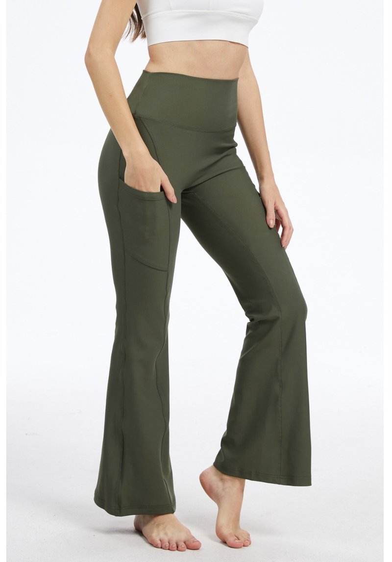 【SILVERWIND】纯色运动外穿背心速干健身瑜伽喇叭裤 - 女装运动裤 - 环保材料 多色