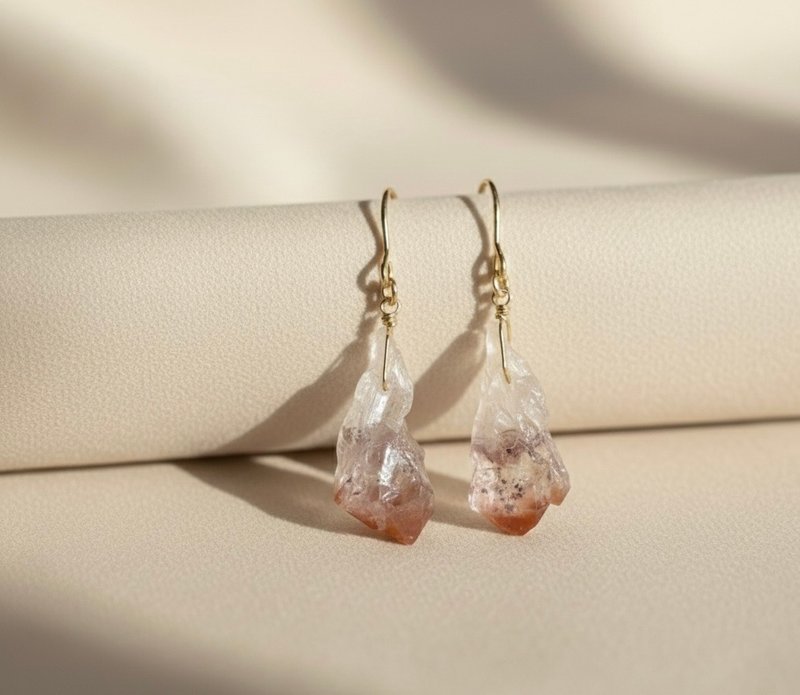 晨曦极光- 极光23耳环 - 耳环/耳夹 - 水晶 红色