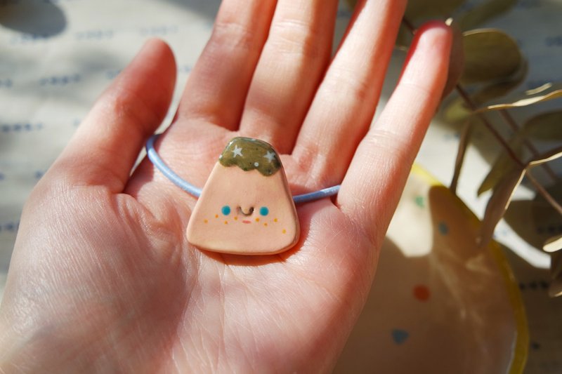 陶瓷粉红布甸小山发绳发饰橡筋 [限量品] - 发饰 - 陶 