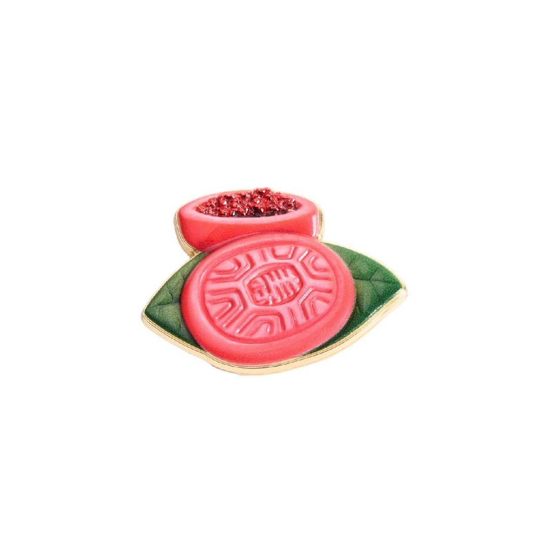 台湾饮食文化磁铁 - 红龟粿款 - 冰箱贴/磁贴 - 其他金属 
