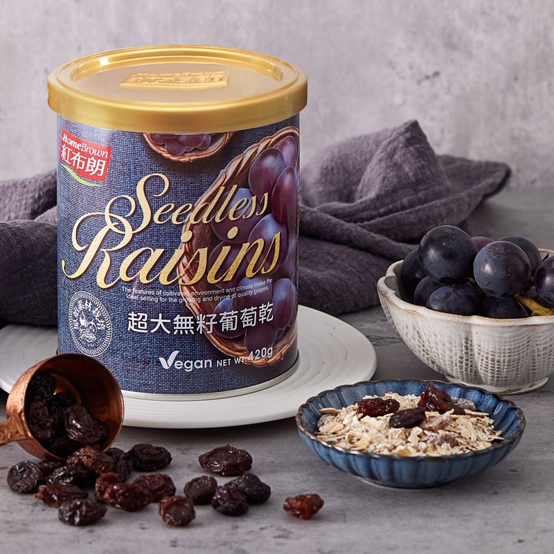 【红布朗】超大无籽葡萄干 (420g/罐)果干 - 水果干 - 其他金属 