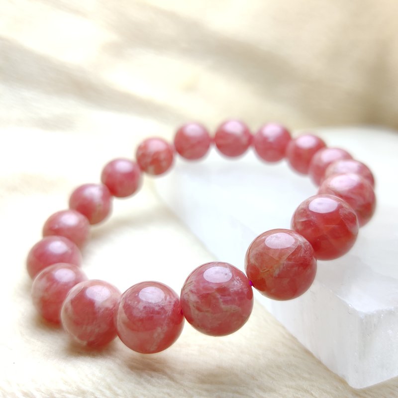 【订制品】红纹石 阿根延 6-12mm  Rhodochrosite 手串 天然水晶 - 手链/手环 - 水晶 