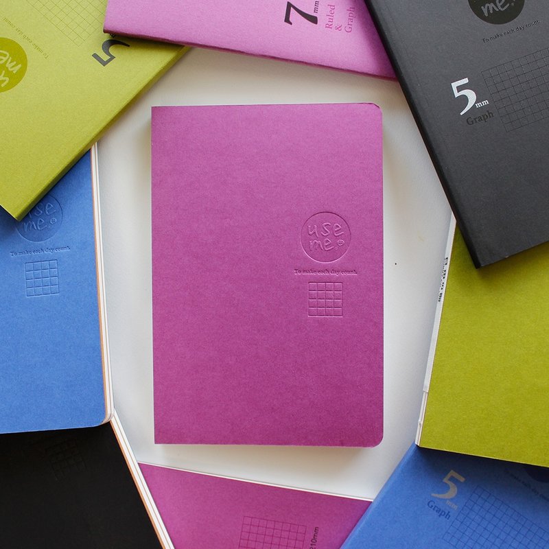 UseMe / 25K/A5翻转笔记本(方格+空白内页) -紫色 - 笔记本/手帐 - 纸 紫色