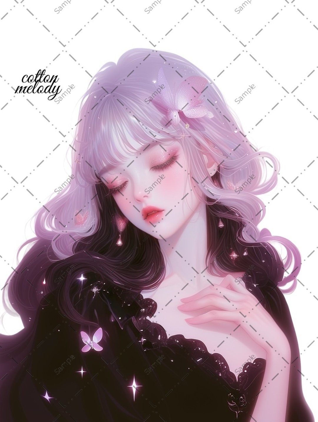original sticker no.1130 人物贴纸 原创贴纸 人物贴纸 女孩贴纸 原创人物贴纸 - 贴纸 - 纸 