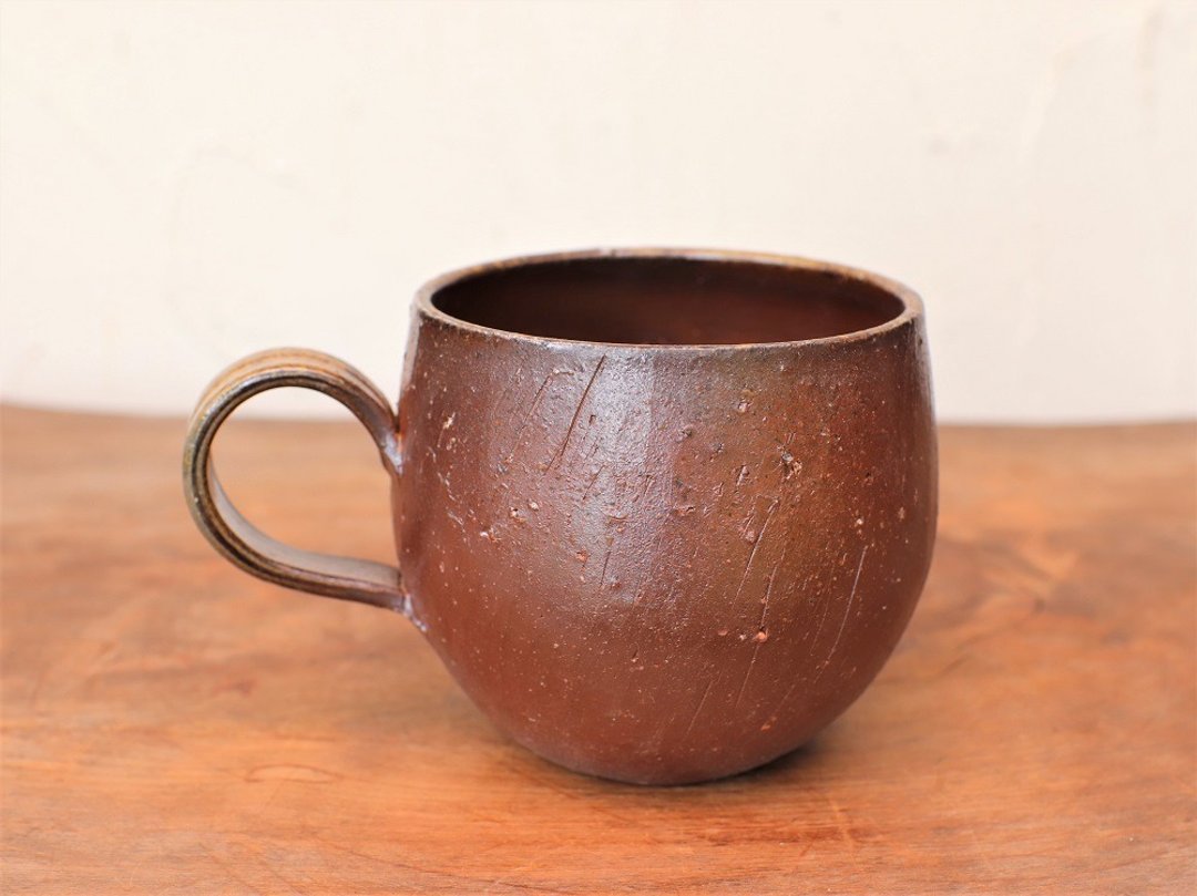 备前烧咖啡杯（圆形）中型 c4-002 - 咖啡杯/马克杯 - 陶 咖啡色