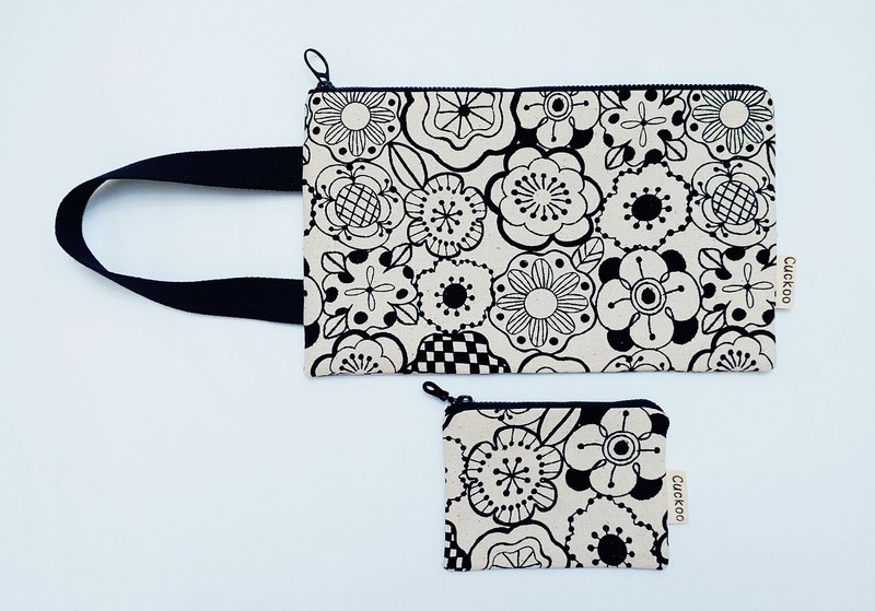 手提袋+零钱包 手机袋 杂物收纳袋 2件优惠组 - 手提包/手提袋 - 棉．麻 多色