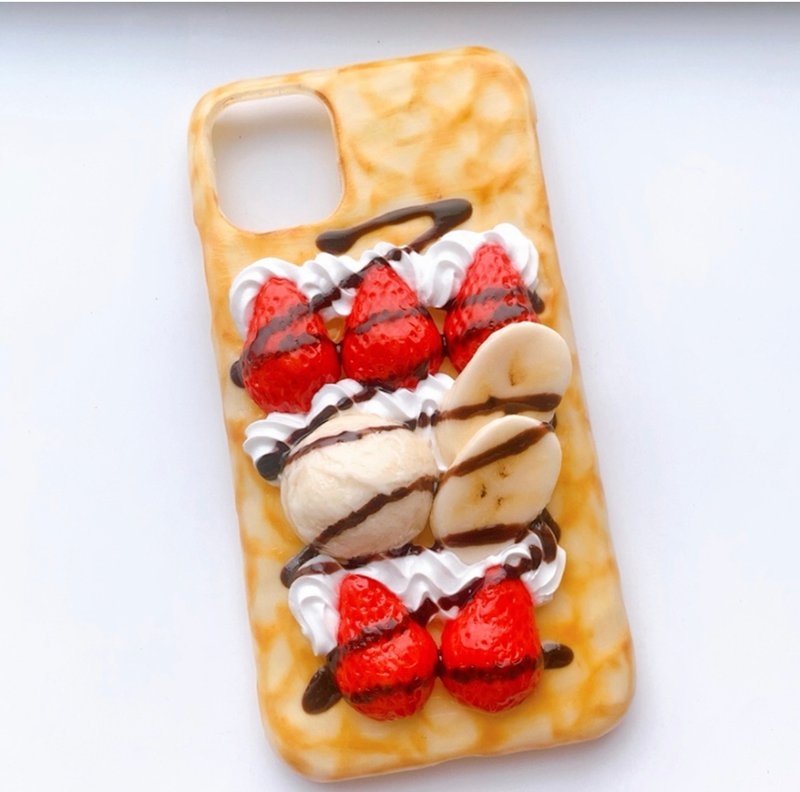 草莓巧克力可丽饼 iPhone 手机壳 - 手机壳/手机套 - 粘土 黄色
