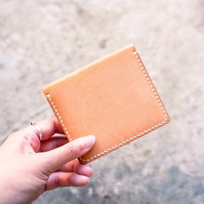 对折4卡位1相位皮革卡片套 | 手缝材料包 | BSP135 - 皮件 - 真皮 蓝色