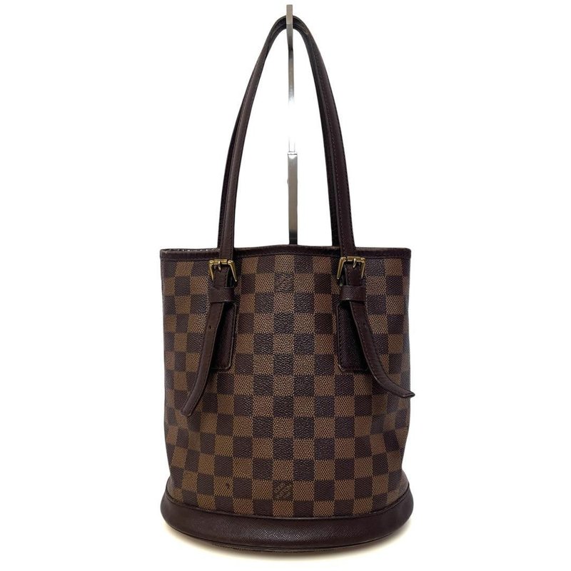Louis Vuitton 路易威登 Mally (马雷) 水桶包 托特包 肩背包 Damier 棋盘格 N42240 二手 - 手提包/手提袋 - 其他材质 咖啡色