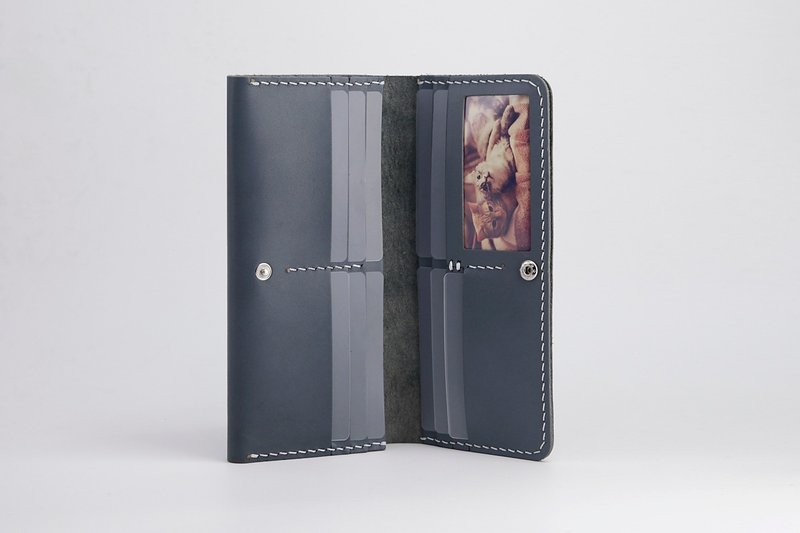 皮夹diy套装 / 完成品 十二卡位 大容量牛皮长夹手拿包 定制刻字 - 皮件 - 真皮 