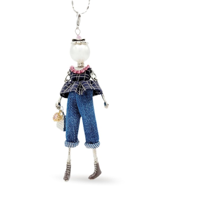 手工着衣吊饰【独一无二】项链吊坠/包包挂饰/手机吊饰 #1518 - 吊饰 - 其他金属 多色