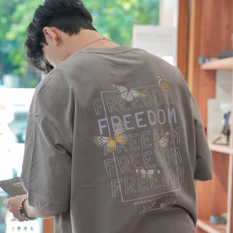 【CREEPS】Freedom 宽松重磅印花T恤 210g - 男装上衣/T 恤 - 棉．麻 多色