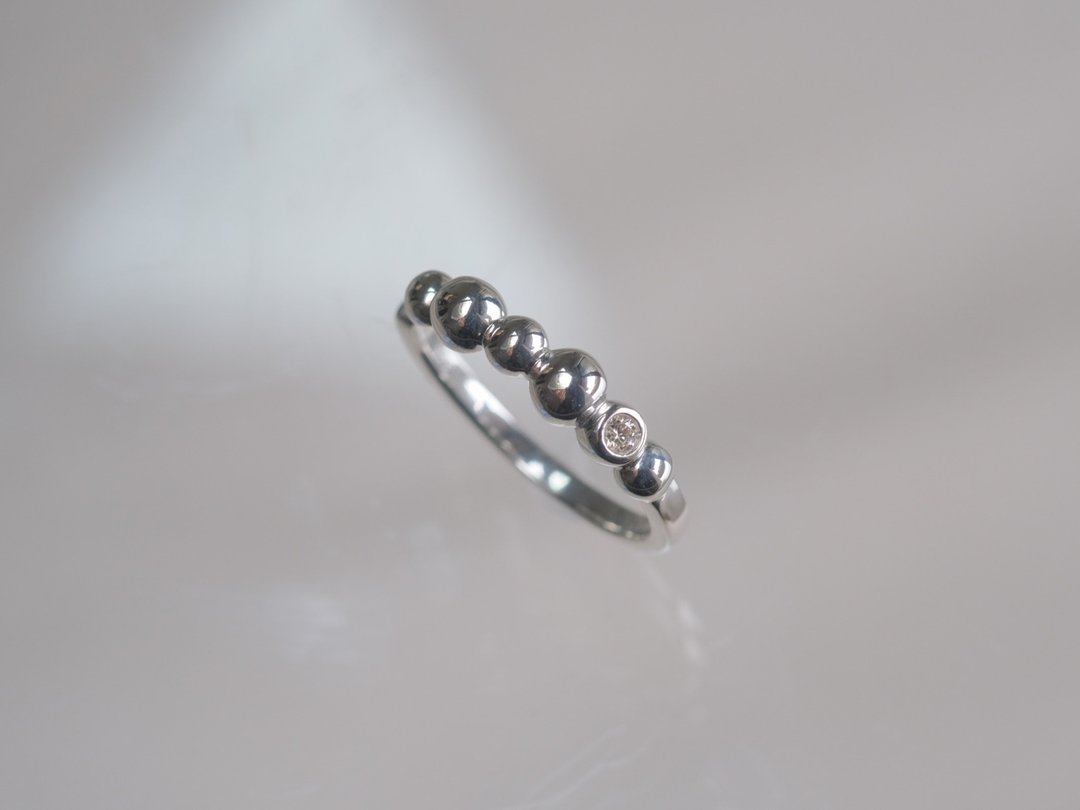 Diamond Tenging 2WAY ring ear cuff Sterling silver - 戒指 - 宝石 银色