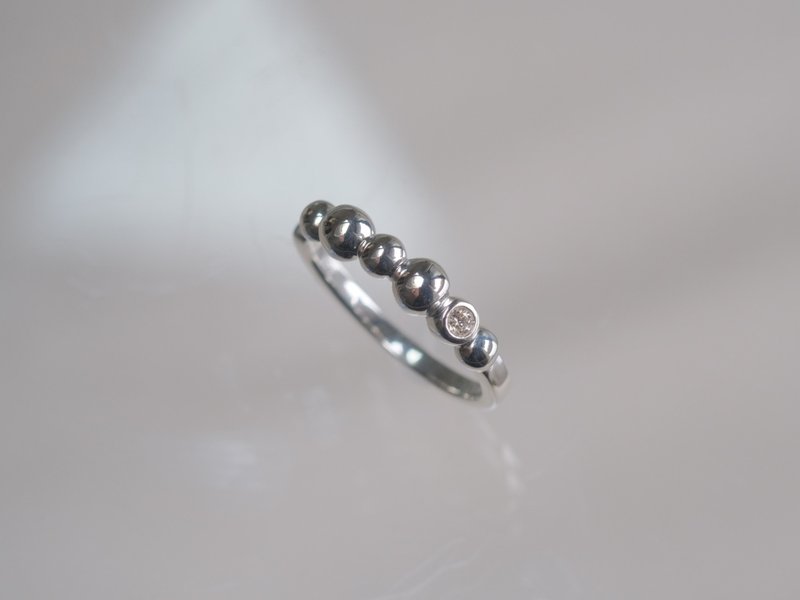 Diamond Tenging 2WAY ring ear cuff Sterling silver - 戒指 - 宝石 银色
