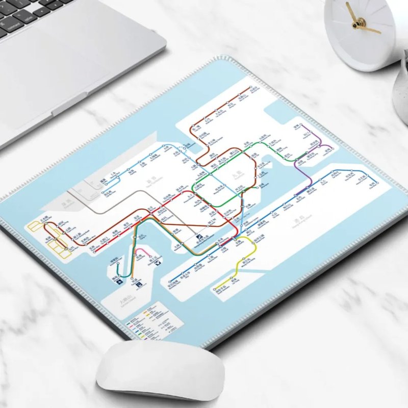 MTR港铁路线图 锁边式长方形鼠标垫 鼠标垫 | 香港特色文创系列 - 鼠标垫 - 其他材质 